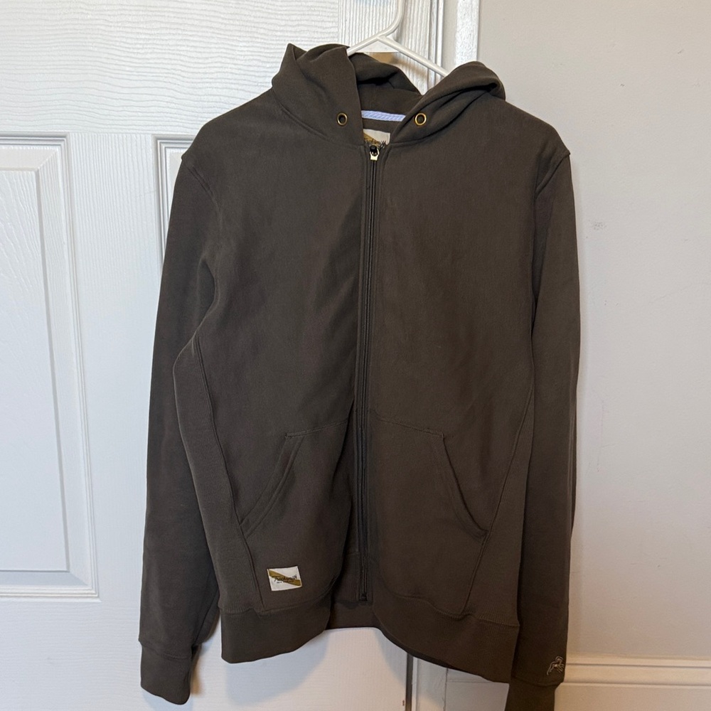 Tracksmith Brown Sweatshirt with Logo Patch